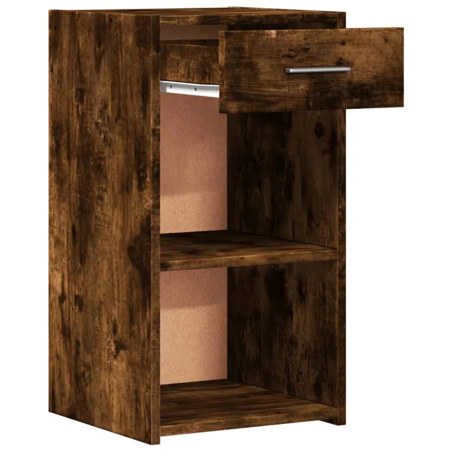 Tables de chevet 2 pcs chêne fumé 35x34x65 cm bois ingénierie - 5