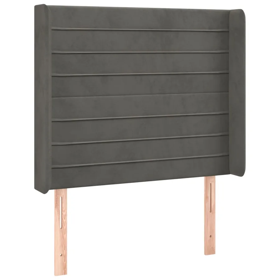 Sommier à lattes de lit et matelas et LED Gris foncé 80x200cm - 7