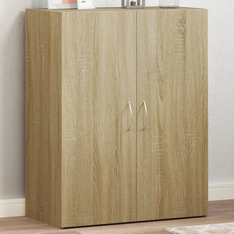 Armoire de classement chêne sonoma bois d'ingénierie