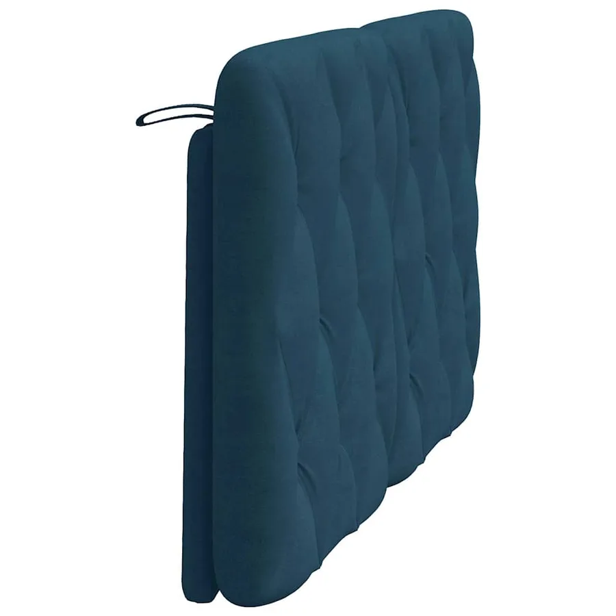 Coussin de tête de lit bleu 140 cm velours - 6