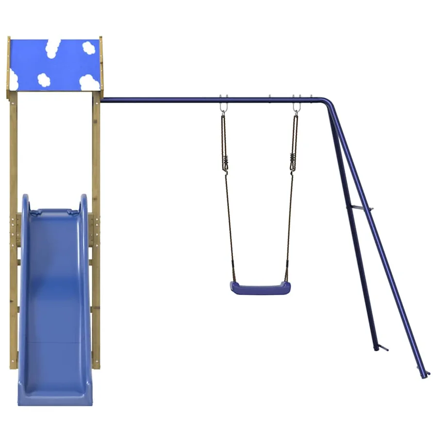 Aire de jeux d'extérieur bois de pin imprégné - 3
