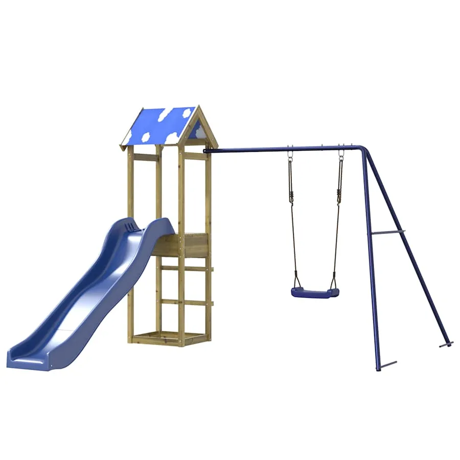 Aire de jeux d'extérieur bois de pin imprégné - 4