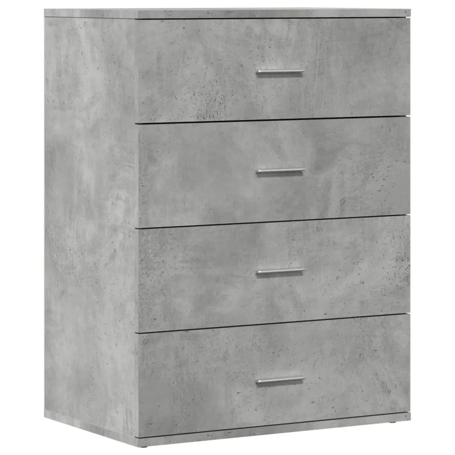 Buffet gris béton 60x39x80 cm bois d'ingénierie - 2