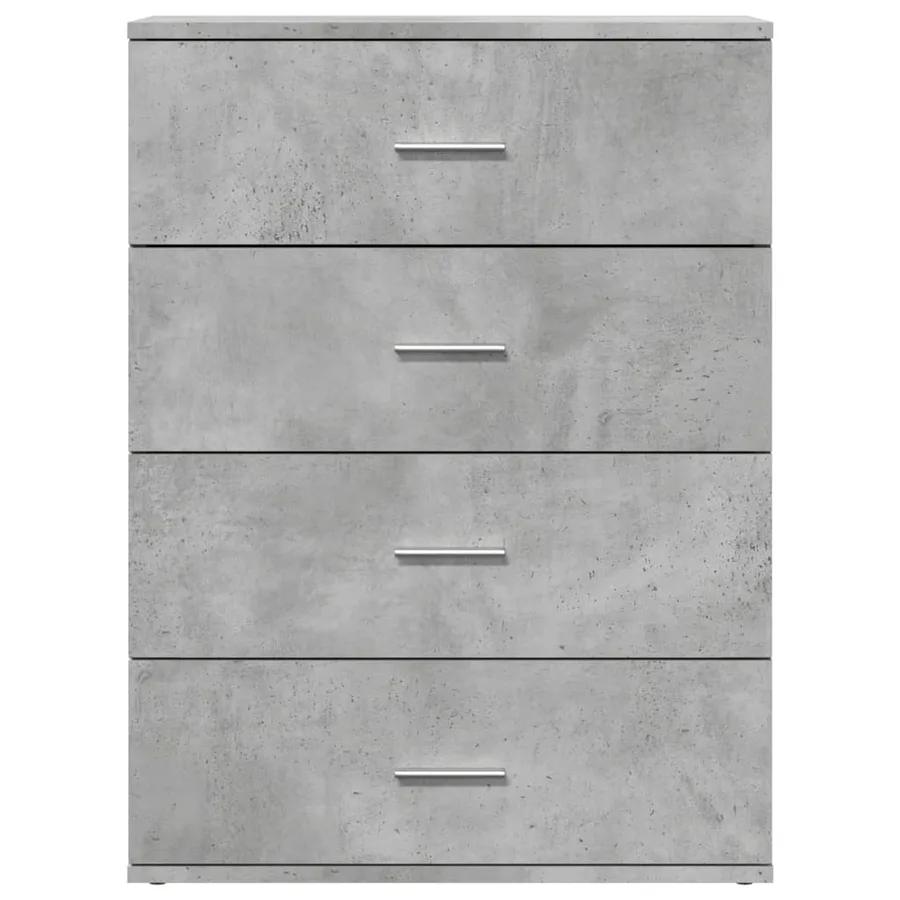 Buffet gris béton 60x39x80 cm bois d'ingénierie - 5