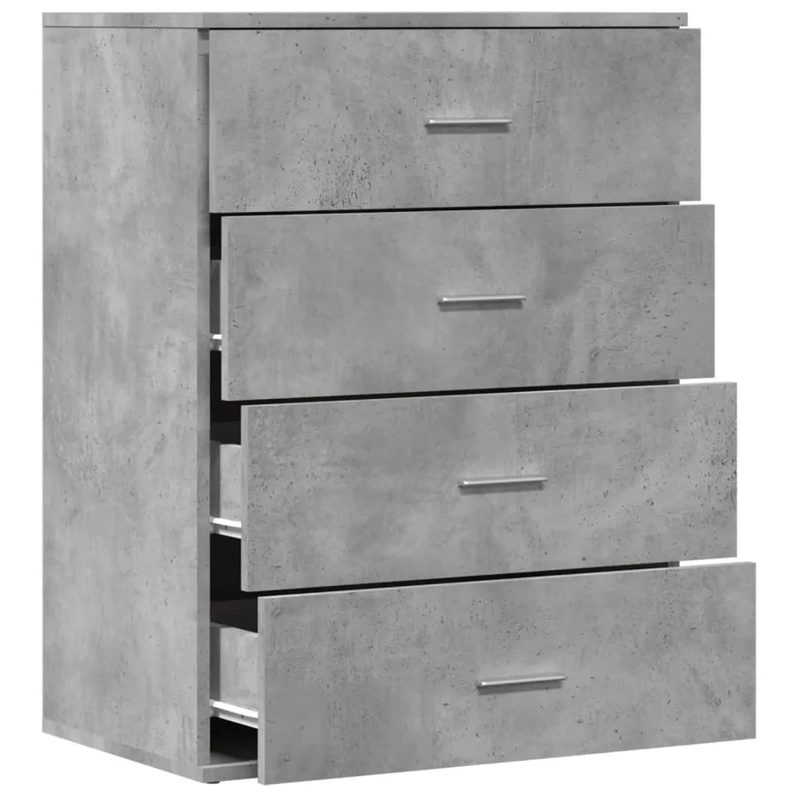 Buffet gris béton 60x39x80 cm bois d'ingénierie - 6