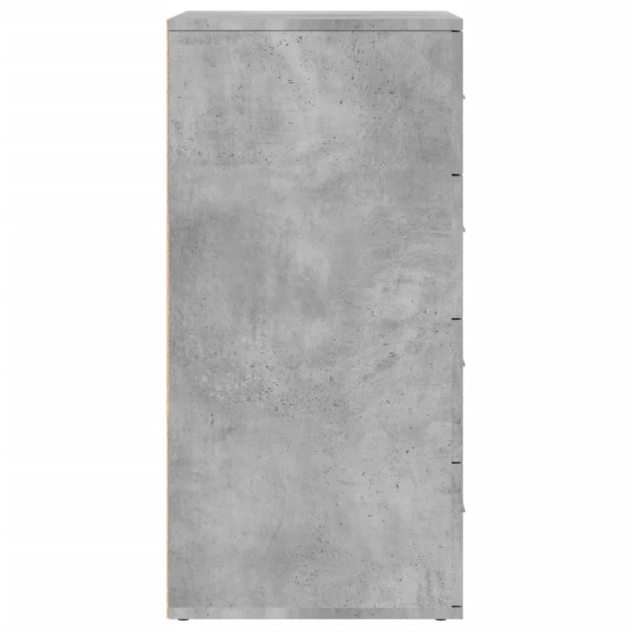 Buffet gris béton 60x39x80 cm bois d'ingénierie - 7