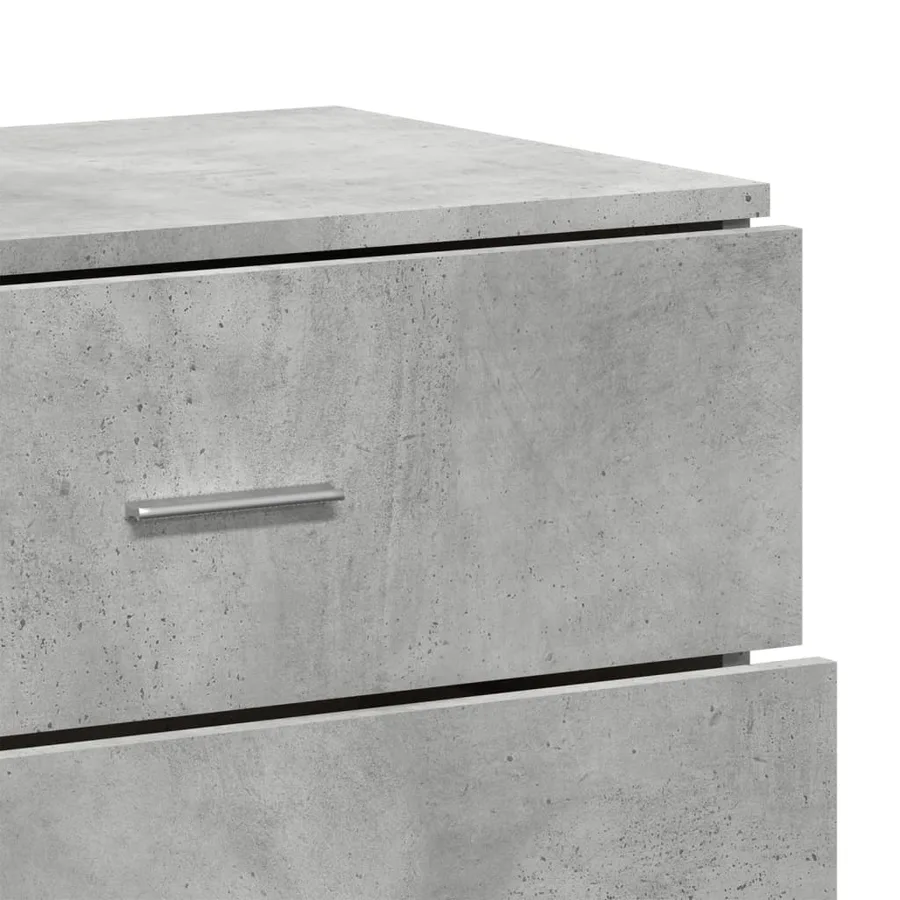 Buffet gris béton 60x39x80 cm bois d'ingénierie - 9