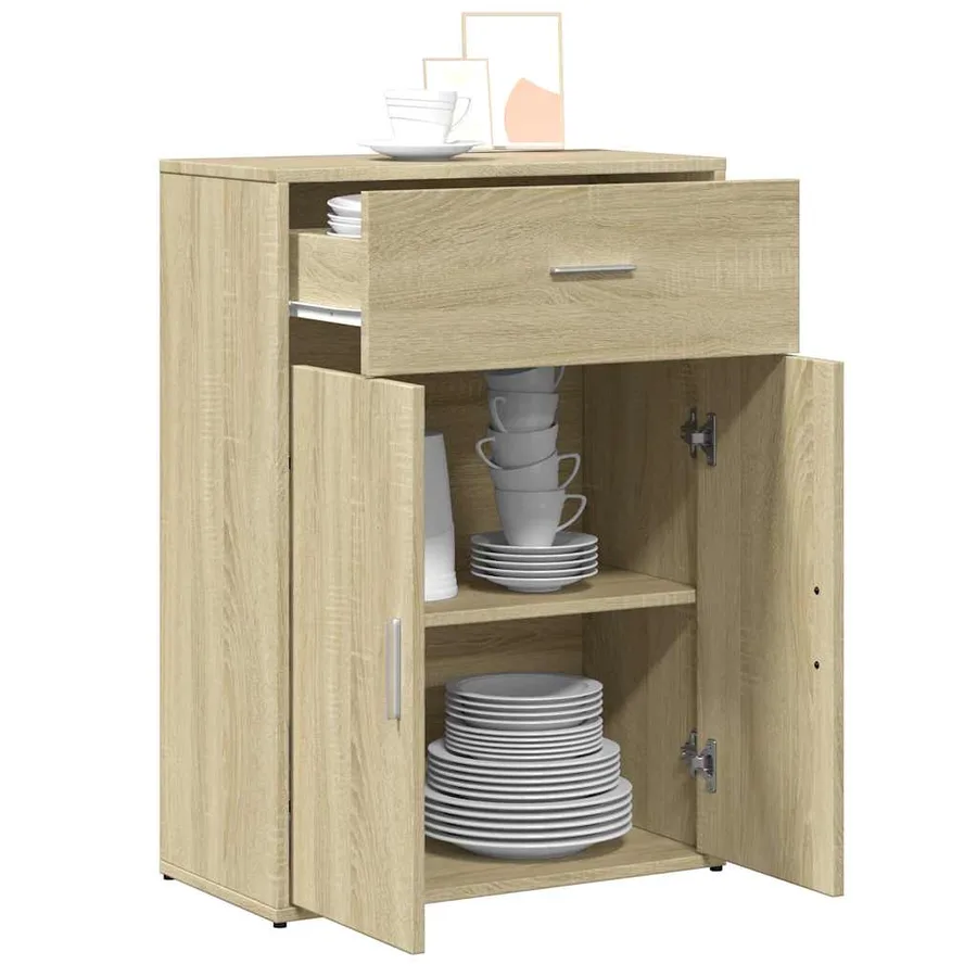 Buffet chêne sonoma 60x30x84 cm bois d'ingénierie - 4
