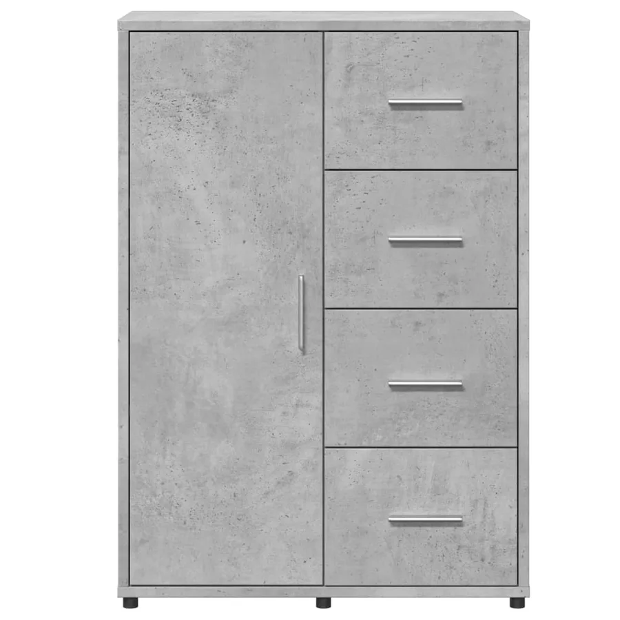 Buffets 2 pcs gris béton 60x31x84 cm bois d'ingénierie - 6