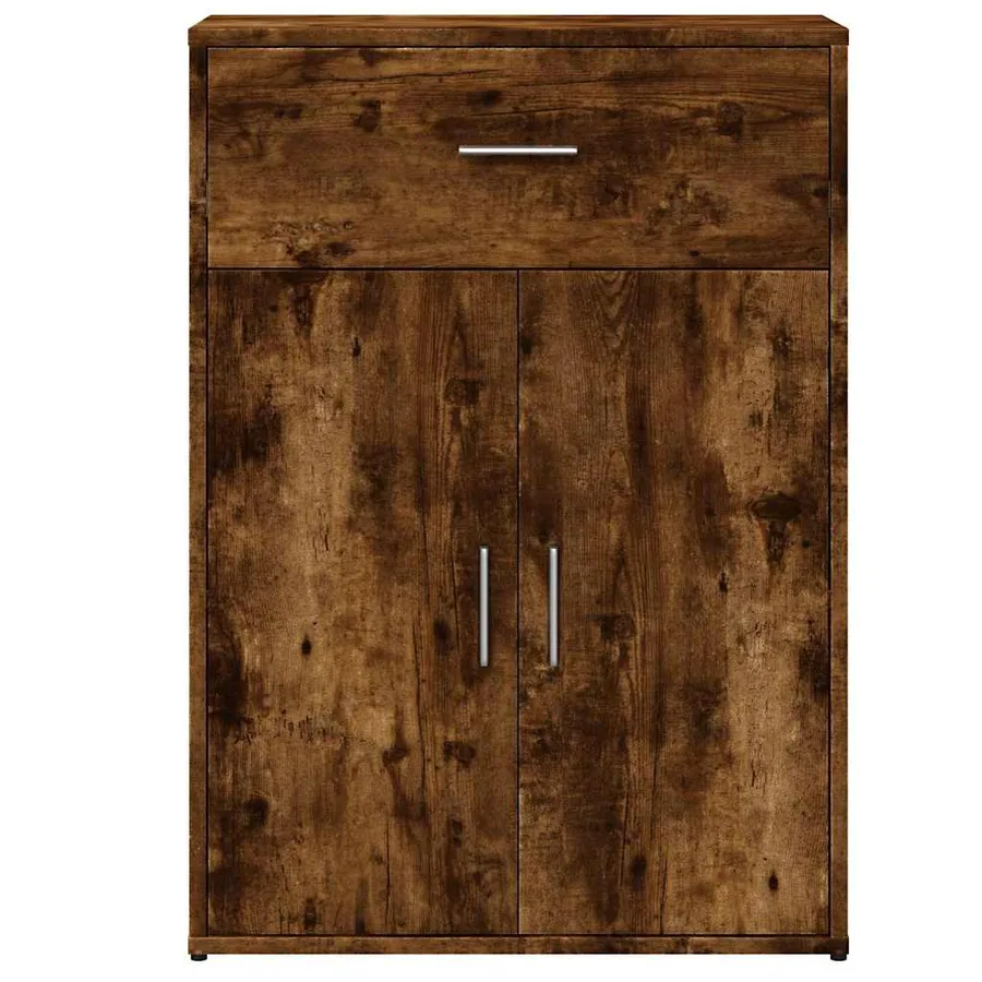 Buffet chêne fumé 60x30x84 cm bois d'ingénierie - 5