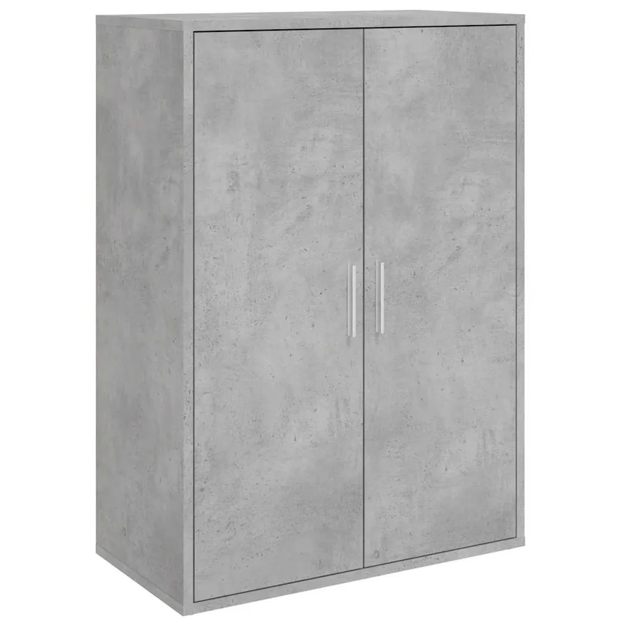 Buffets 2 pcs gris béton 60x31x84 cm bois d'ingénierie - 4