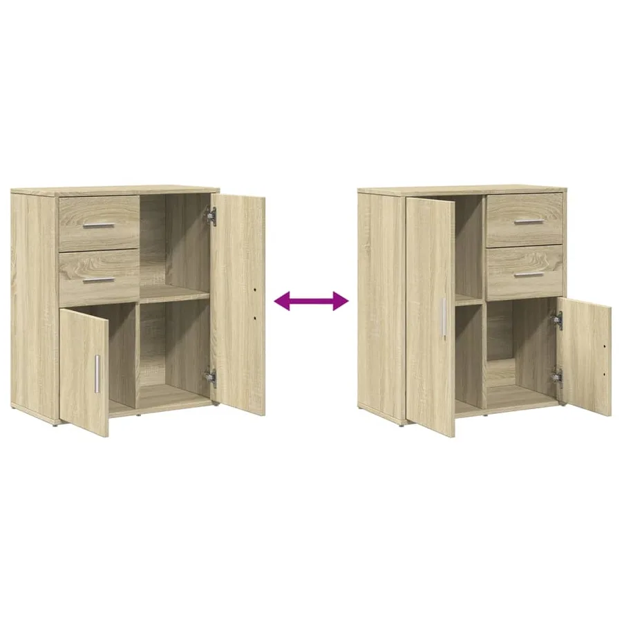 Buffet chêne sonoma 60x31x70 cm bois d'ingénierie - 9