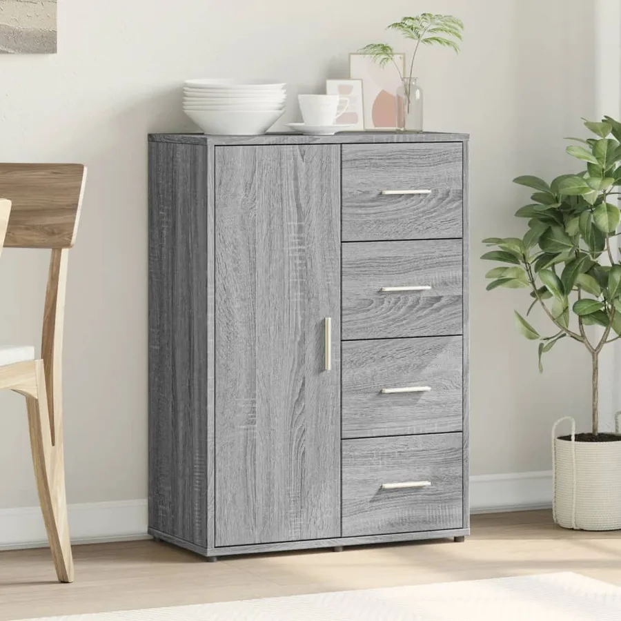 Buffet sonoma gris 60x31x84 cm bois d'ingénierie - 3