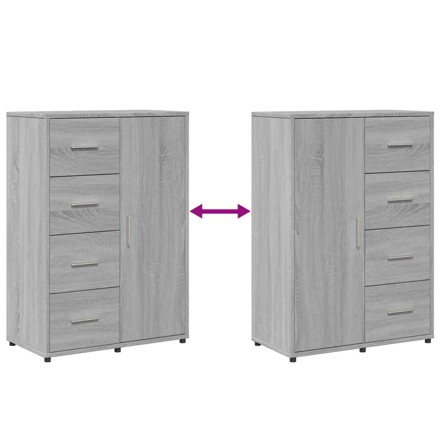 Buffet sonoma gris 60x31x84 cm bois d'ingénierie - 8