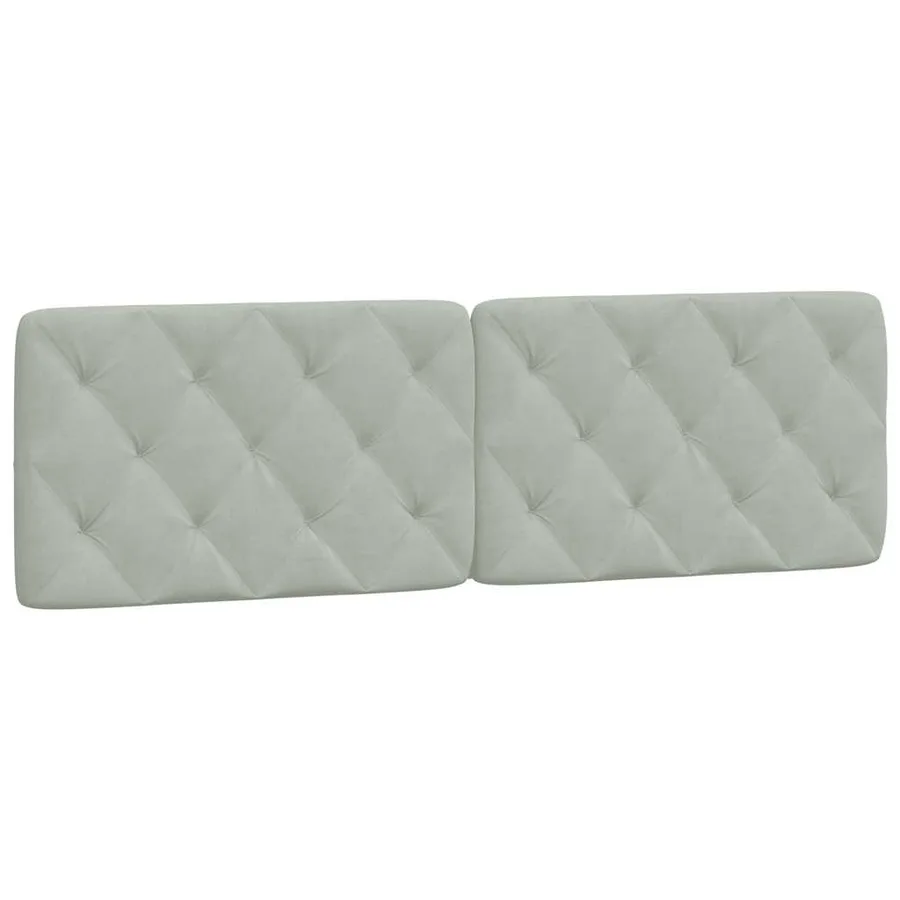 Cadre de lit sans matelas gris clair 160x200 cm velours - 8