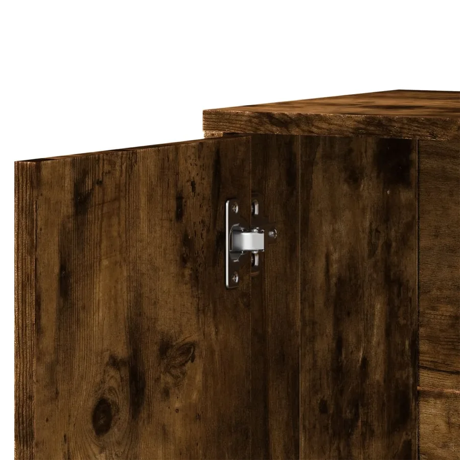 Buffets 2 pcs chêne fumé 60x31x70 cm bois d'ingénierie - 9
