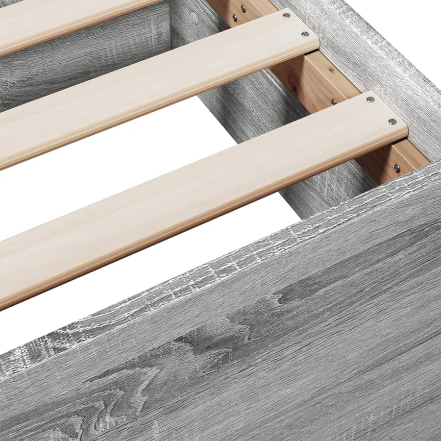 Cadre de lit avec tiroirs sans matelas sonoma gris 140x200 cm - 9