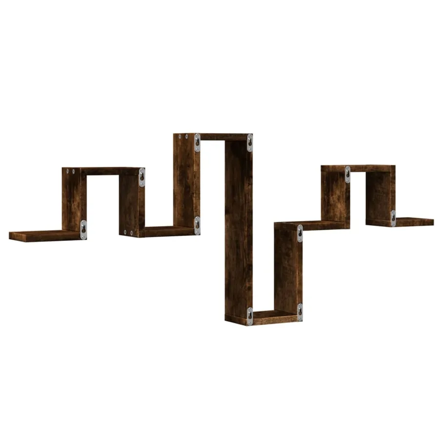 Étagère murale chêne fumé 104,5x10x43 cm bois d'ingénierie - 7