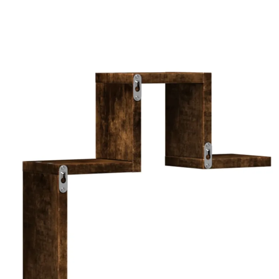 Étagère murale chêne fumé 104,5x10x43 cm bois d'ingénierie - 8