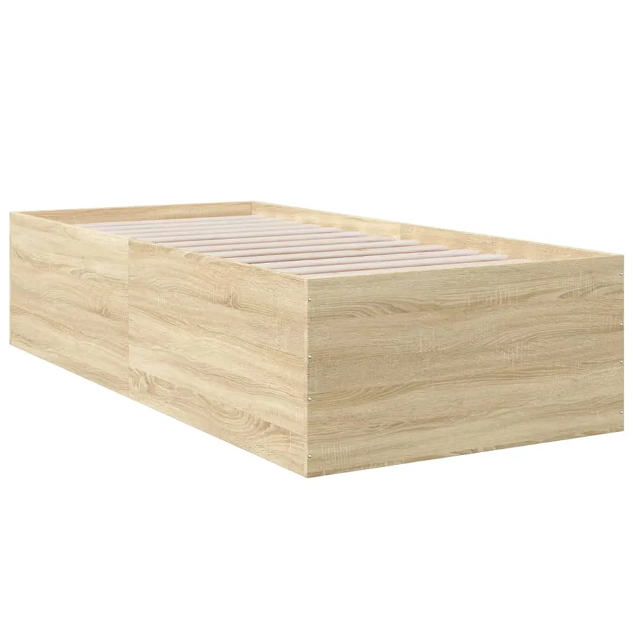 Cadre de lit sans matelas chêne sonoma 100x200 cm - 3