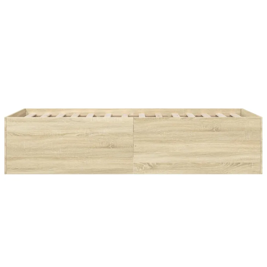 Cadre de lit sans matelas chêne sonoma 100x200 cm - 5