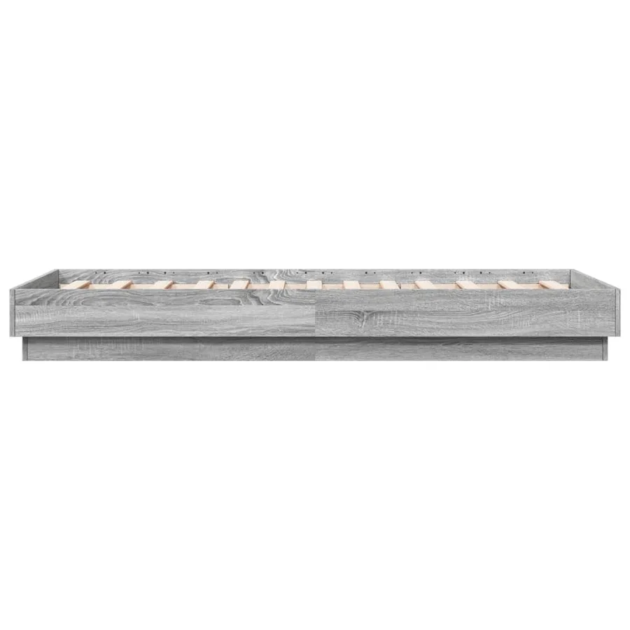 Cadre de lit sans matelas sonoma gris 75x190 cm - 5