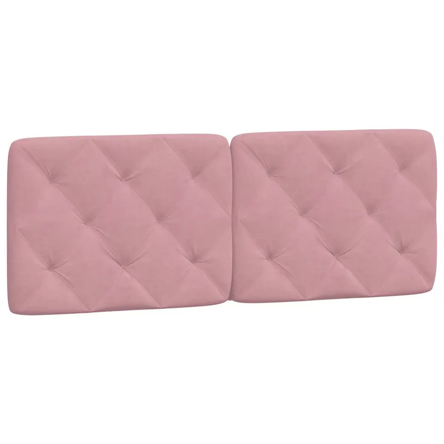 Cadre de lit sans matelas rose 140x190 cm velours - 8