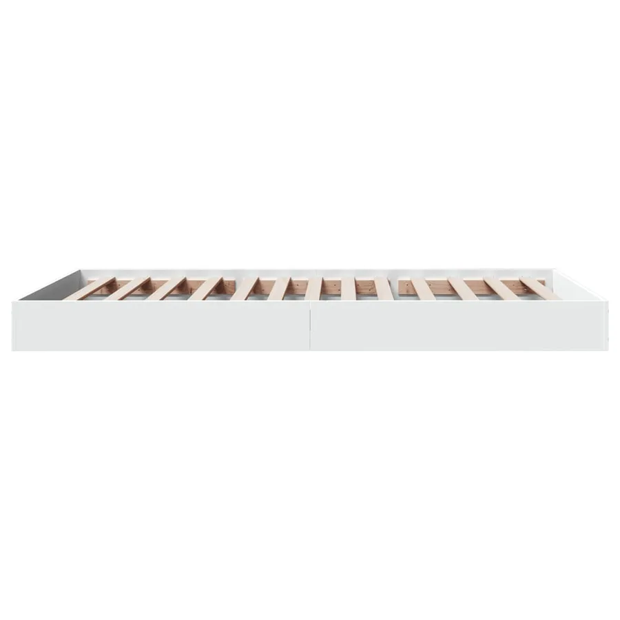 Cadre de lit sans matelas blanc 90x190 cm bois d'ingénierie - 5