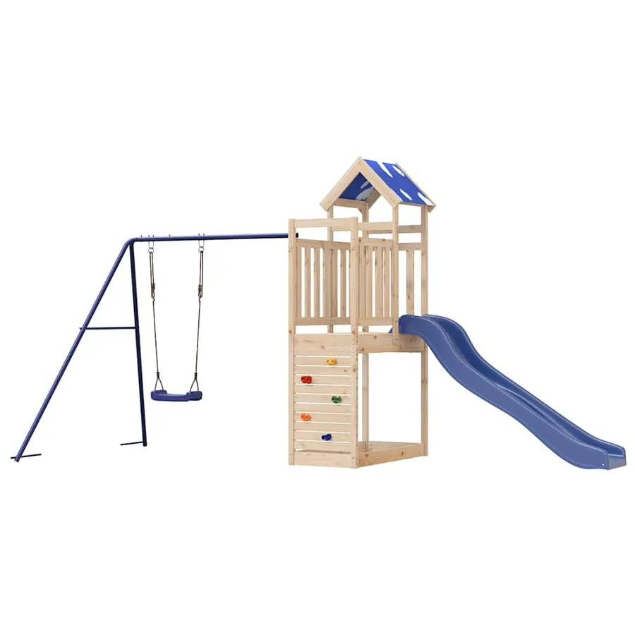 Aire de jeux d'extérieur bois de pin massif - 4