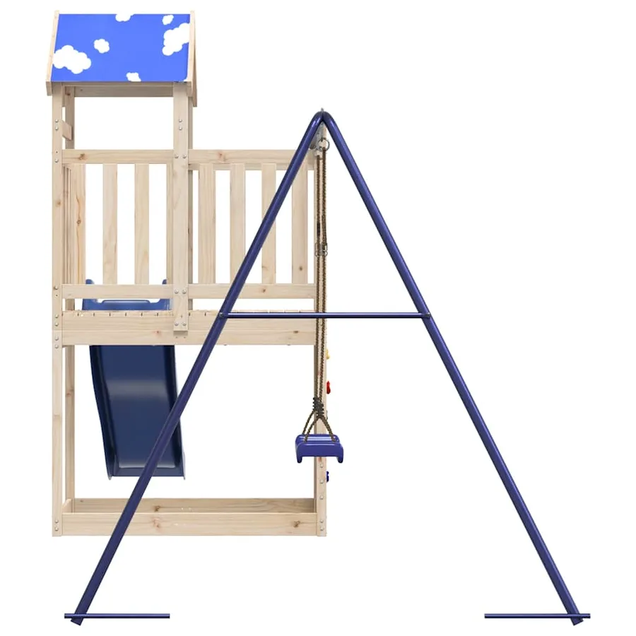 Aire de jeux d'extérieur bois de pin massif - 6