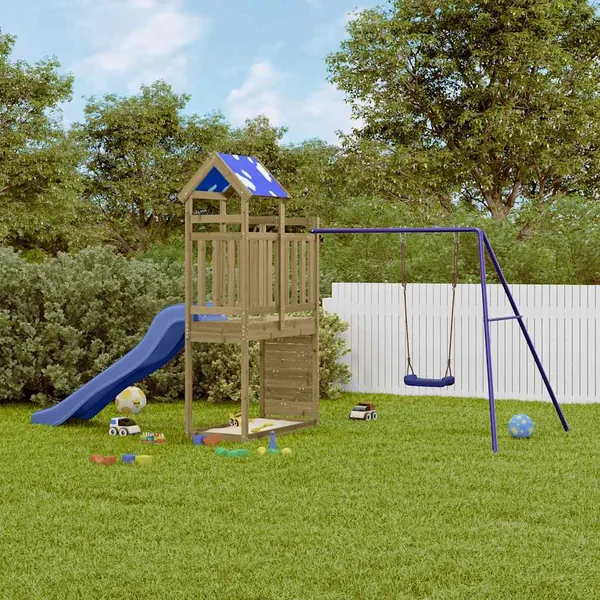 Aire de jeux d'extérieur bois de pin imprégné