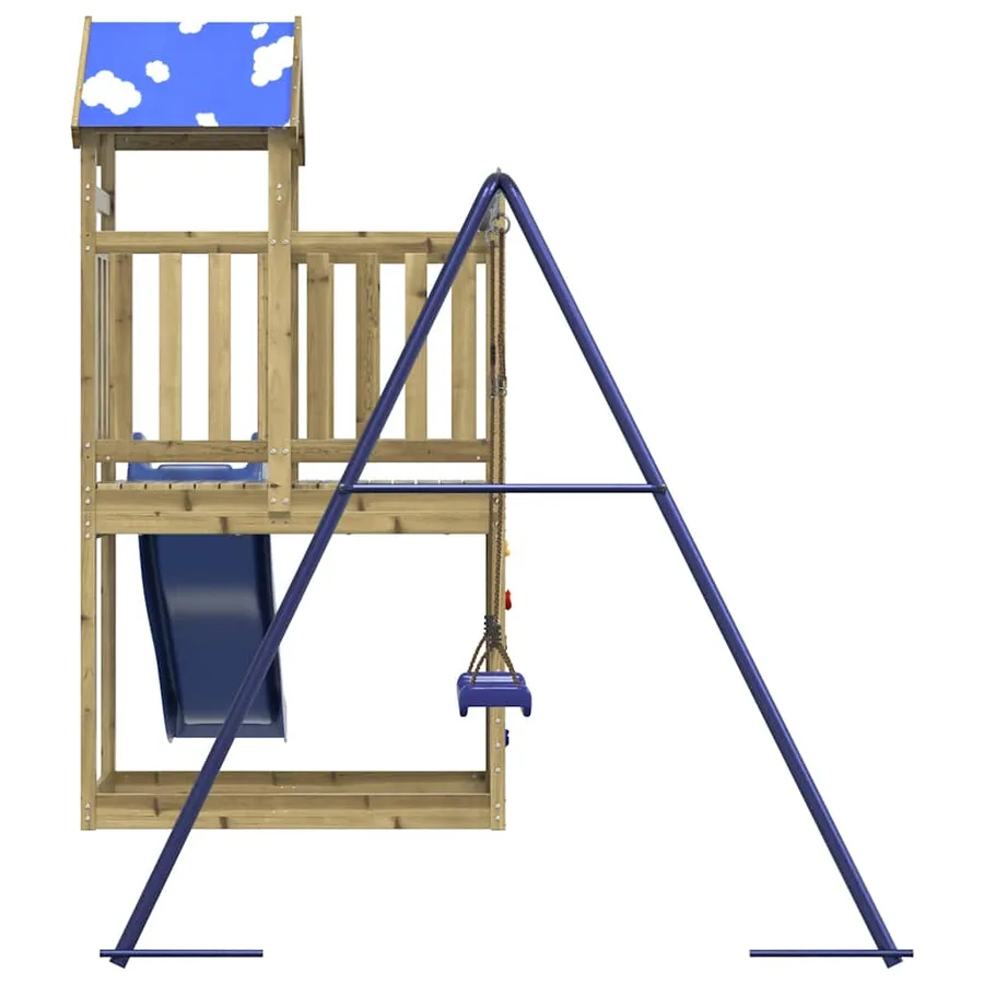 Aire de jeux d'extérieur bois de pin imprégné - 6