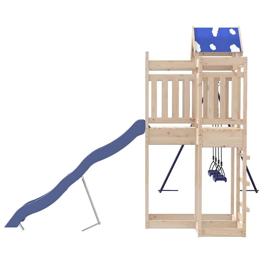 Aire de jeux d'extérieur bois de pin massif - 5