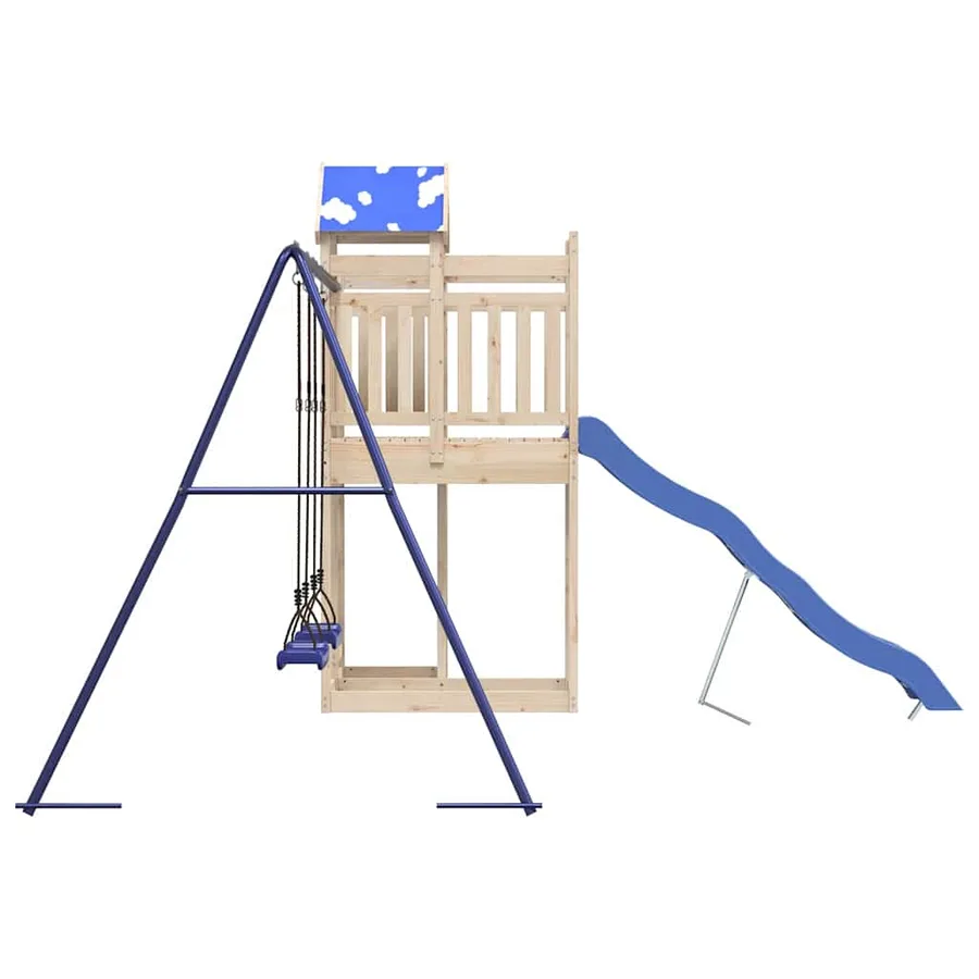 Aire de jeux d'extérieur bois de pin massif - 6