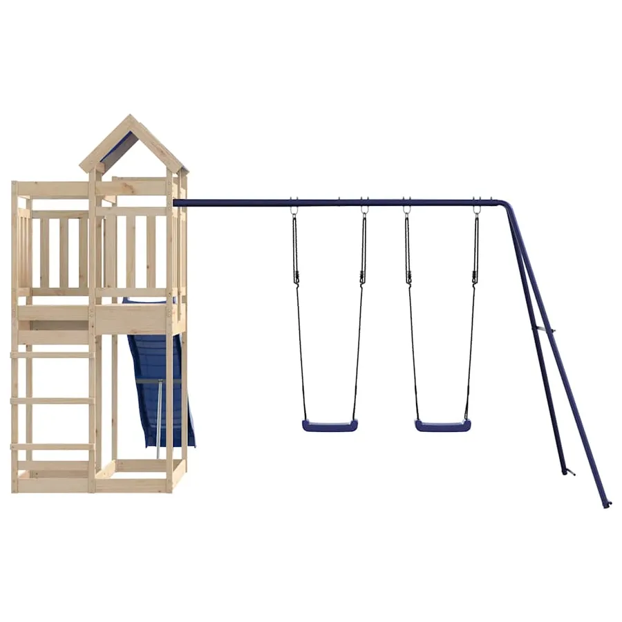 Aire de jeux d'extérieur bois de pin massif - 7