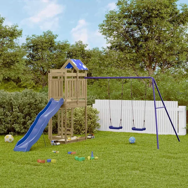 Aire de jeux d'extérieur bois de pin imprégné