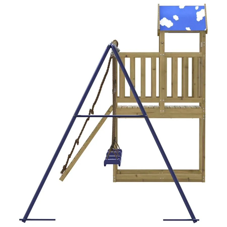 Aire de jeux d'extérieur bois de pin imprégné - 5