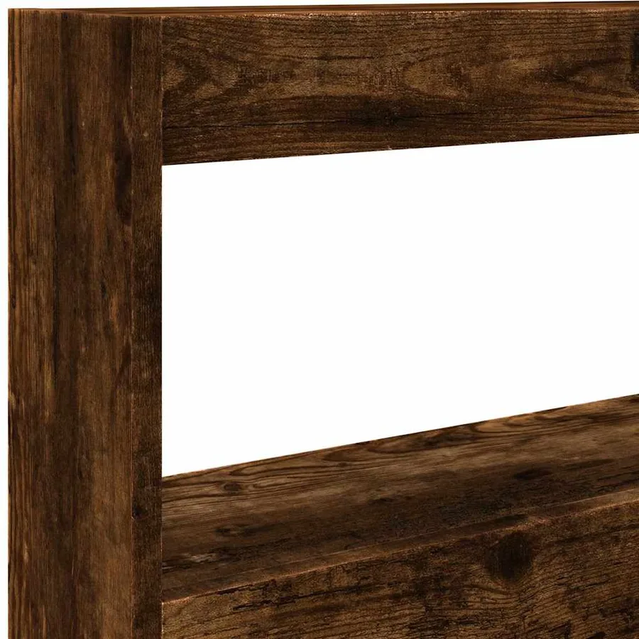Armoire tête de lit avec LED chêne fumé 100x17x102 cm - 9