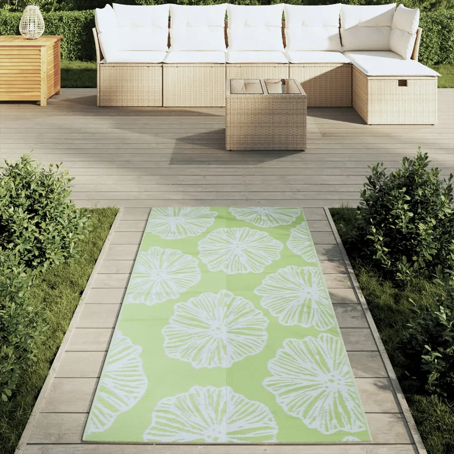 Tapis d'extérieur ARAKIL vert 80x150 cm PP - 3