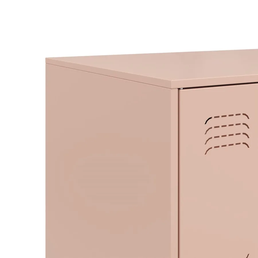 Buffet rose 99x39x73 cm acier - 11