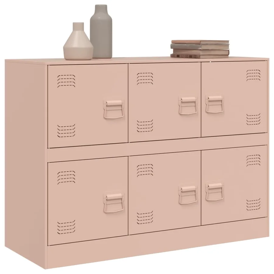 Buffet rose 99x39x73 cm acier - 4