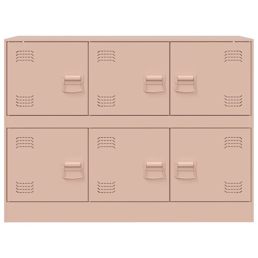 Buffet rose 99x39x73 cm acier - 6