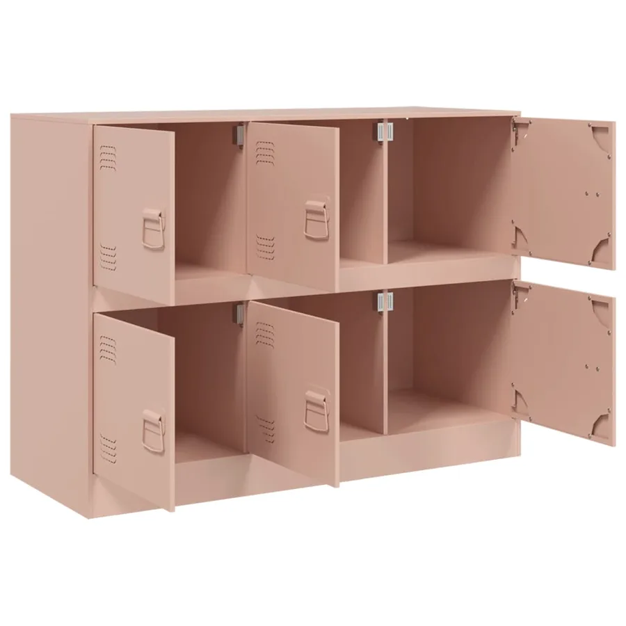 Buffet rose 99x39x73 cm acier - 7