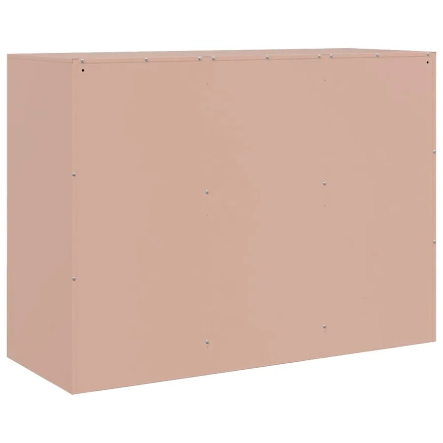 Buffet rose 99x39x73 cm acier - 9