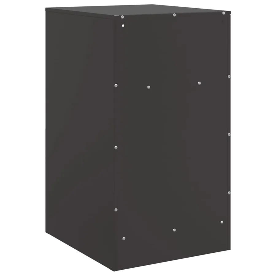Table de chevet noir 34,5x39x62 cm acier - 9