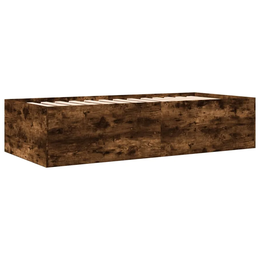 Lit de jour avec tiroirs sans matelas chêne fumé 90x200 cm - 6