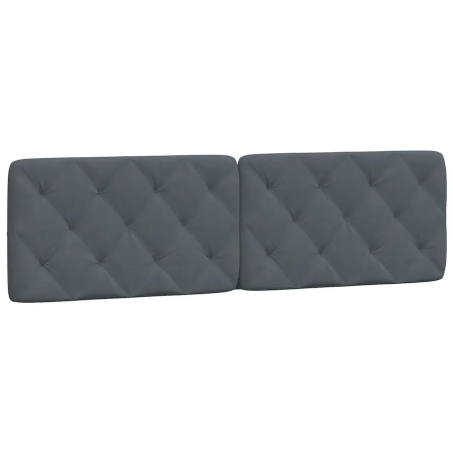 Lit avec matelas gris foncé 180x200 cm velours - 5