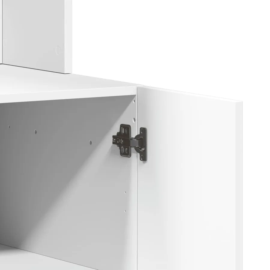 Armoire de cuisine blanc 95x50x180 cm bois d'ingénierie - 8