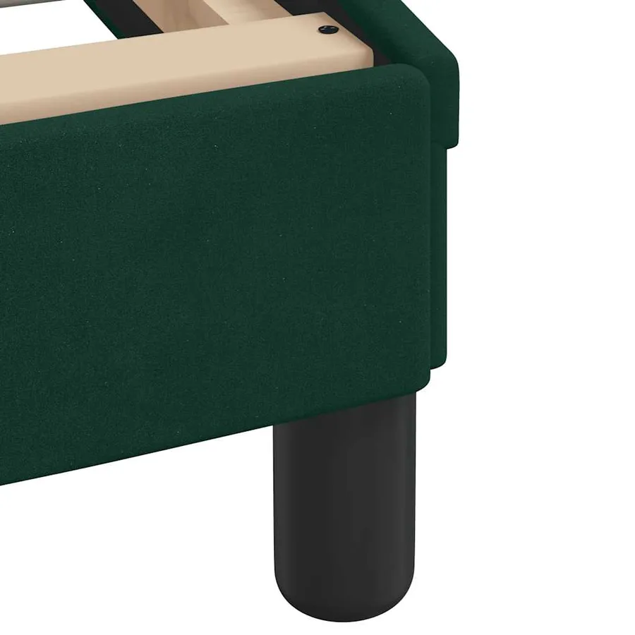 Lit avec matelas vert foncé 80x200 cm velours - 7