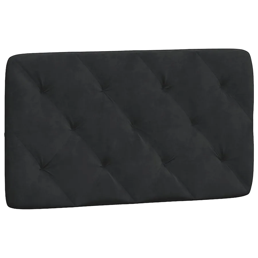 Coussin de tête de lit noir 80 cm velours - 2